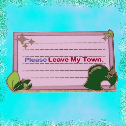 Animal Crossing New Horizons Get Villagers to Leave Your Island enamel pin brooch