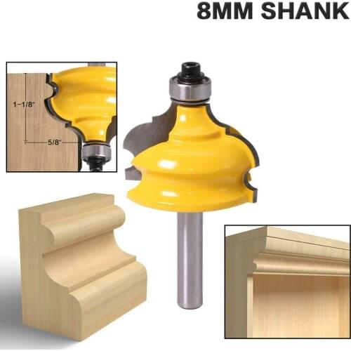1PC 8mm Shank Classical & Bead Molding & Edging Router Bit - Tenon Cutter for Woodworking Tools
