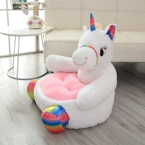 1PC Lovely Teddy Bear Panda Unicorn Duck Kids Sofa Chair Plush Toys Seat Baby Nest Sleeping Bed Pillow Stuffed Cushion Gifts