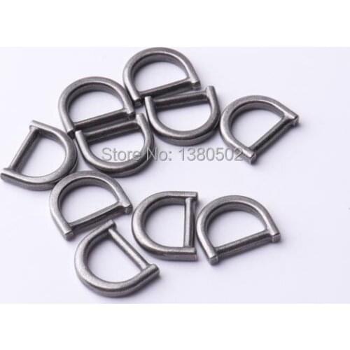 10pcs/lot black color small size D Ring Adjustable Buckle for shoes Bags Dee Buckles garment accessories