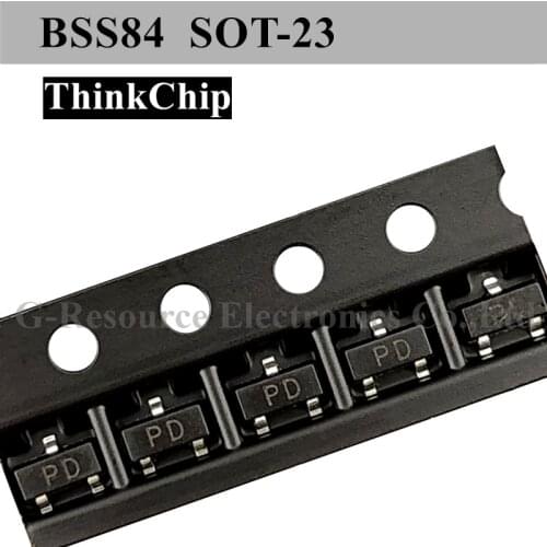 100pcs) BSS84 SOT-23 SMD Field Effect Transistor MOS-FET BSS84LT1G sot23 (Marking PD)