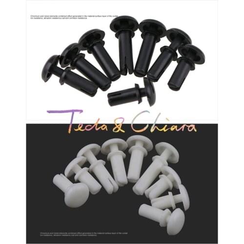 100Pcs R2655 2.7mm x 2.6mm for 5.5mm 2.7 * 2.6 for 5.5 Diameter Hole White Black Nylon Plastic Insulating PC Board R Type Push
