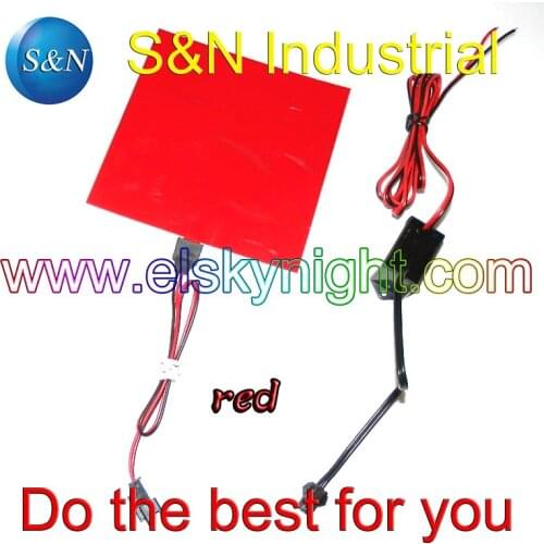 DC12V Red 10X10CM el sheet el panel for car,house,party,dispaly,holiday,festival and model decoration free shipping