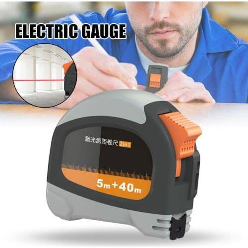 40m Electronic Tape Measure Lcd Digital Display Multifunction Infrared High-precision Rangefinder Usb Charge Woodworking Clh@8