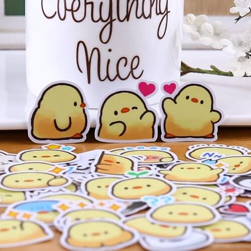 40PCS cute Chickens Stickers Crafts And Scrapbooking stickers book Student label Decorative sticker kids toys