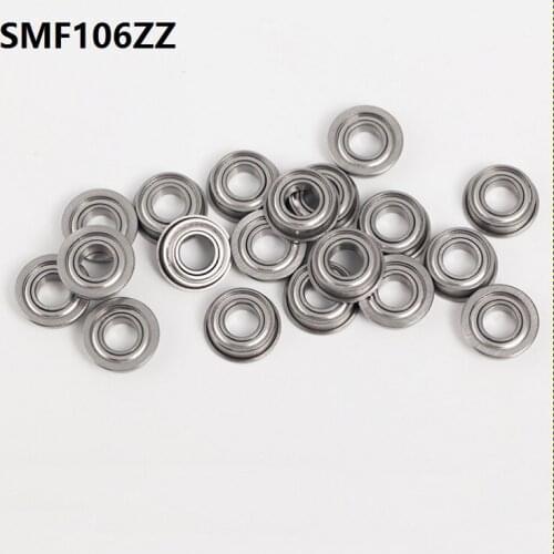 50pcs/lot ABEC-5 SMF106 SMF106ZZ SF676ZZ SF676-ZZ ZZ flange flanged Deep Groove Ball Bearing Stainless Steel 6*10*3mm 6x10x3mm