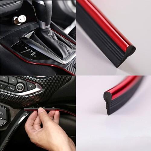 Car Accessories 5m Bright Trim Strip Car Decoration Interior Line Girl Pendant Dashboard Ornaments Door Panel Gap New