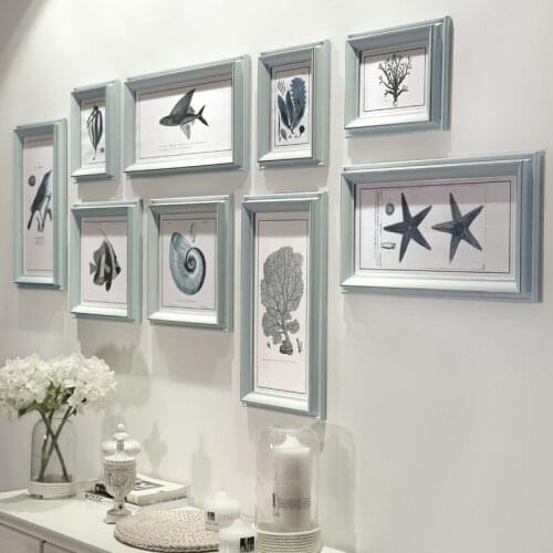 Big Size Combination Style Collage Picture Frame Sets Thicken Wall Frame Sets Hanging Home Decor for Family 9pcs/set Cheap