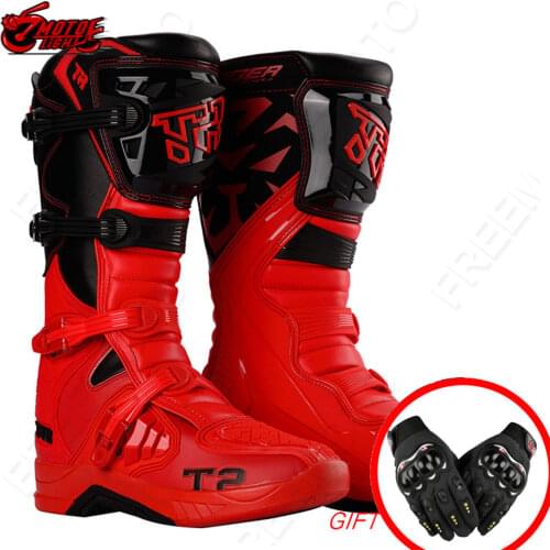 Motocross Racing Boots Motorboats Enduro motorcyclist Bota rubbe country Off-road Bottas Professional field boot Racing Boots