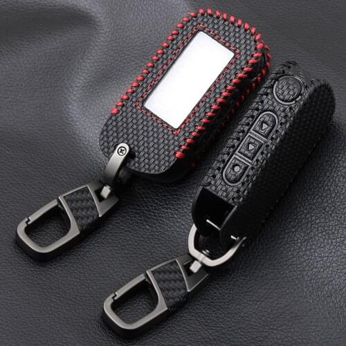 Carbon fiber style Key Case Fit for Starline A93 A63 A39 A36 A96 A66 ECO Two Way Car Alarm System LCD Remote Controller Cover