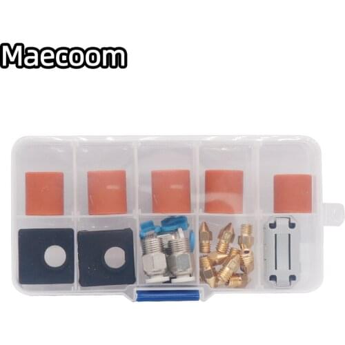 3D printer parts MK8 Nozzle+Heating block mk9 Silicone sock+PC4-01+Silicone Solid Spacer+Filament Filters Cleaner For Ender 3