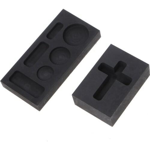 Graphite Casting Ingot Mold Coin Combo Metal Casting Refining Scrap Bar for Melting Casting Refining Metal Jewelry Gold