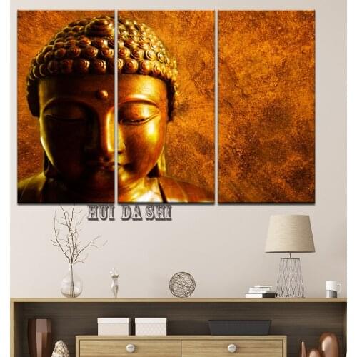 HD Printed Modern Home Decor Spray Oil Painting Decoration Framed wall art picture Artistic Printed Drawing Canvas Buddha statue