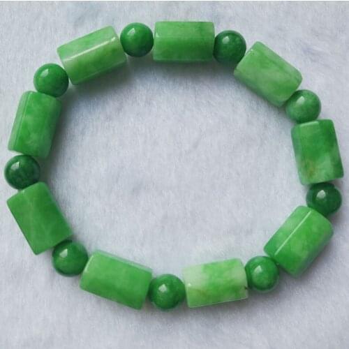 Fine Jewelry Emerald Hand-Made Jade Charm Bracelets Lucky Amulet Women Men Friendship