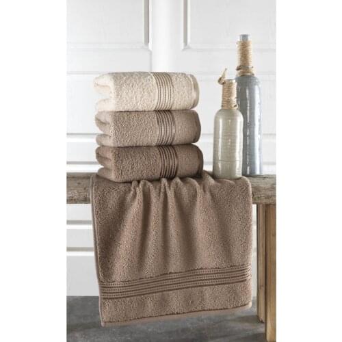 MOS % 100 Cotton Antibacterial Extra Soft Quick-dry Hand Towel Face Towel Bath Towel Brown 50x90cm 3 pcs/1Paket
