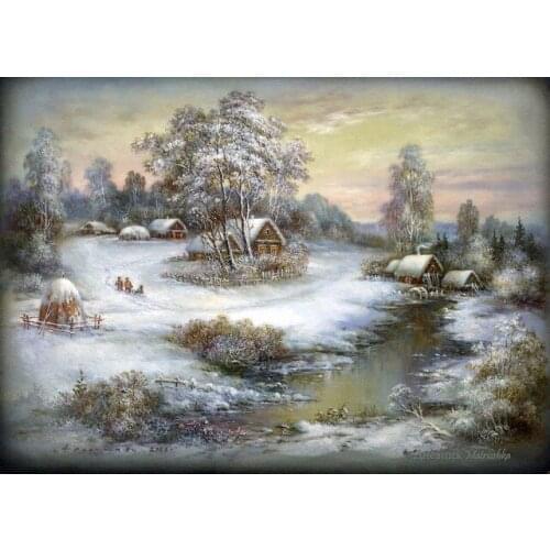 Oneroom Dmc Cross stitch series Home decoration 14/16/18/28 Diy Needlework kits embroidery Cross stitch kit Snowing