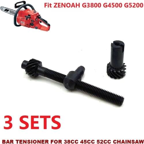 3 Sets/lot Guide Bar Tensioner Adjustor Screw Set For ZENOAH Komatsu G3800 G4500 G5200 Chinese Type 38CC 45CC 52CC Chainsaw