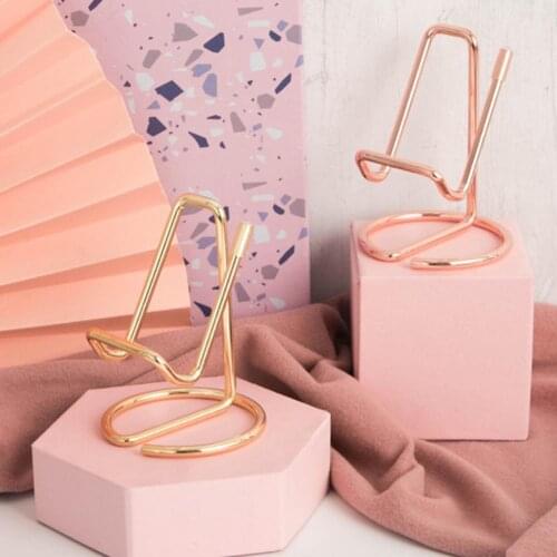 One-line Forming Convenient Cellphone Tablet Support Holder Aluminum Alloy Phone Mount Stand User-friendly for Table