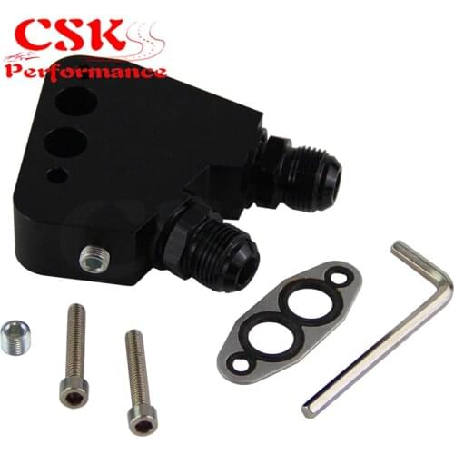 Fit for G M LSX OIL COOLER ADAPTER FIT For BILLET LS1 LS2 LS3 LSX VE HSV VZ DRAG RACE BLACK