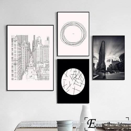 City Silhouette Simple Art Poster And Print Canvas Art Painting Wall Pictures For Living Room Decoration Home Decor No Framed
