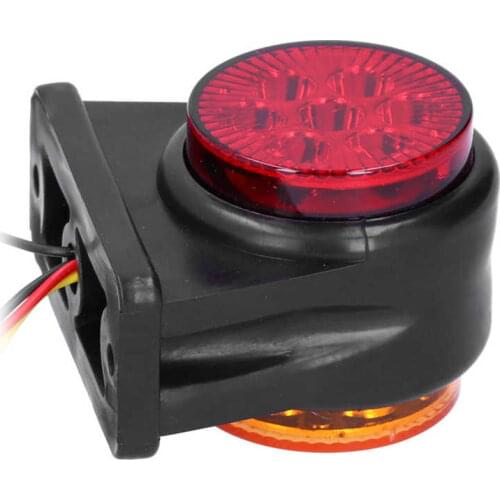 Handlebar Grip Vintage Car Parts 12‑24V LED Side Marker Red Yellow Dual Color Sidelight IP65 Waterproof Universal for Car