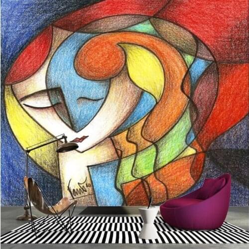 Modern abstract wallpaper custom photo wall murals girls bedroom wall decor nordic watercolor painting beauty house wallpaper