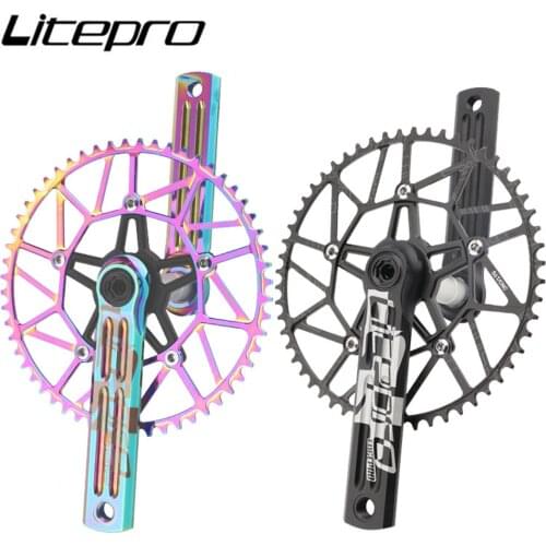 Litepro Edgepro Bicycle Integrated Chainwheel Hollow Crank Shaft 130MM BCD Sprocket Wheel Single Chainring Folding Bike Crankset