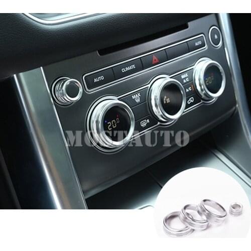 For Land Rover Range Rover Sport Inner Console Air Condition Knob Cover 2014-2017 Silver/Blue/Red Car Accessories Interior