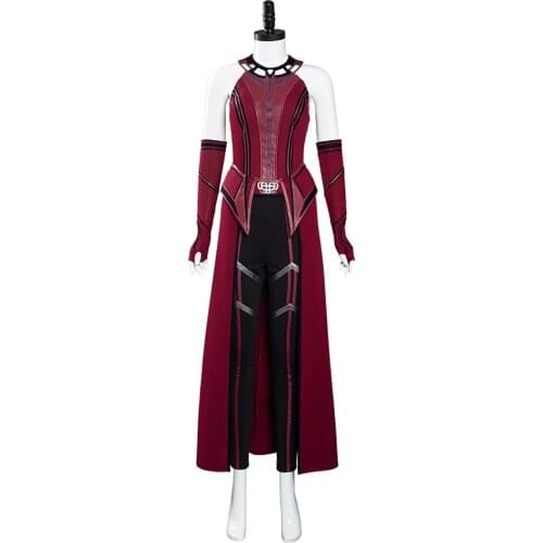 Wanda vision Scarlet Witch Cosplay Costume Outfit Uniform Halloween Carnival Suit