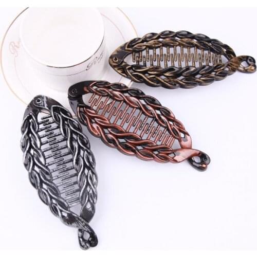 Hair Claws Clip Fish Shape Banana Barrettes Black Brown turtle Hairpins Hair Accessories For Women Hair Clip Clamp ACC55