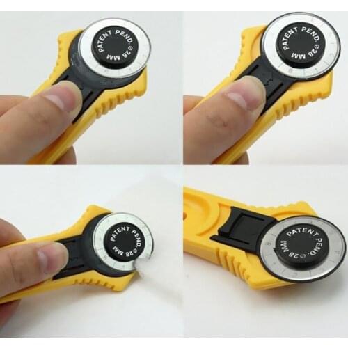 28mm Circular Cut Yellow Rotary Cutter Blade Patchwork Fabric Leather Craft Sewing Tools HY99