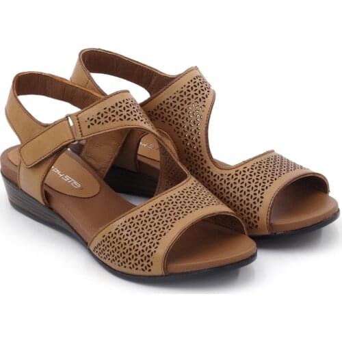 Women Sandals 2021 Fashion Genuine Leather Comfortable High Quality Leather Sandals Swimwear sandals Made in Turkey-StepByStep
