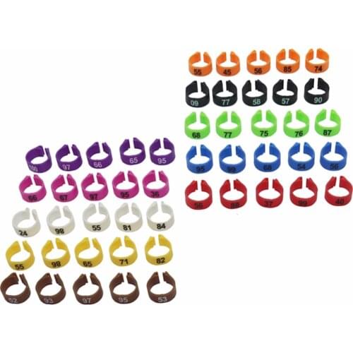 1000Pcs 10 Colors x 100 Pcs Digital Bird Foot Ring Pigeon 12mm 14mm Variety Of Pet Bird Training Supplies