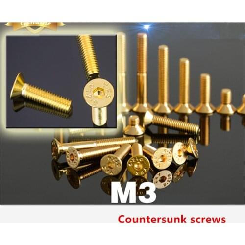 12 piece audio diy accessories gold-plated M3 screw or m3 nut