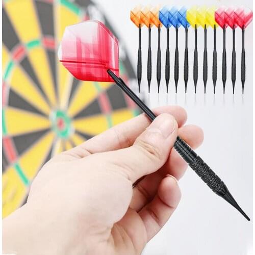 12Pcs Soft Darts Shaft Tip Flights with Bag Gaskets Blade Protector Replacement Electronic Dartboard Accessories