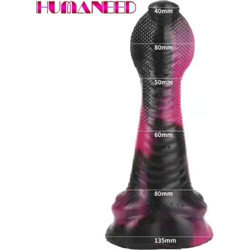30*6.5cm Snake Head Shape Dildo Creative Animal Long Dick Sex Toy for Women Lesbian Anal Plug Anus Massage Couple Flirt Sex Shop