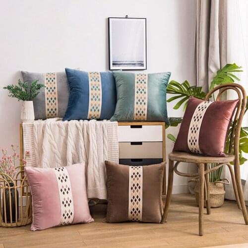 American Simple Style Series Dutch Velvet Series Pillow Case Decorative Pillowcase Cushions for Cojines Decorativos Para Sofa