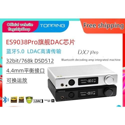 DX7 TOPPING DX7 Pro ES9038Pro DAC & Headphone amp Bluetooth 5.0 32BIT/768kHz DSD1024 DX7PRO Wireless Decoder Headphone Amplifier