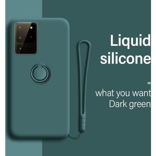Liquid Silicone Case For Samsung Galaxy S30 Pro S20 FE S10 Plus S21 Note 20 Ultra 8 10 Pro A51 A71 Magnetic Holder Stand Cover