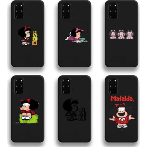 Mafalda Hot Sale Fitted Phone Case For Samsung Galaxy S21 Plus Ultra S20 FE M11 S8 S9 plus S10 5G lite 2020