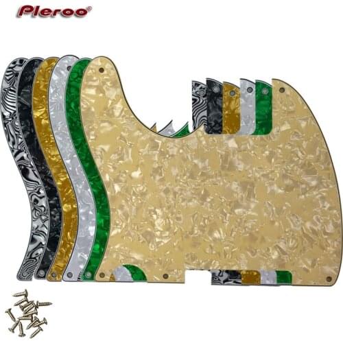 Pleroo Guitar Parts -For US Left Handed Standard 5 Screw Holes 52 Year Tele Telecaster DIY Blank Guitar Pickguard Scratch Plate