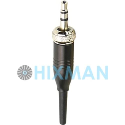 DIY 1pcs Black Beige 3.5mm 1/8 Stereo Screw Audio Lock Connector for Sennheiser Sony Nady Audio2000S Mic Spare Plug Adapter