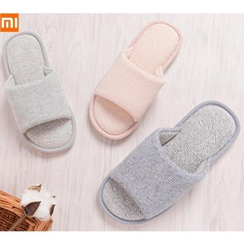 Xiaomi Autumn winter men woman Soft Cotton Slippers Shoes Non-Slip Wear resistant Floor Indoor House Bedroom Slipper