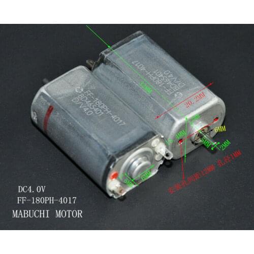 DC 2.4v-4.0V 3V 3.6V MABUCHI Motor FF-180PH-4017 D/V4.0 Electric Razor Shaver Motor Diameter 2mm Shaft 5mm