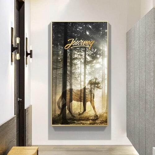 The Silhouette Of Horse Beautiful Natural Scenery Canvas Painting Posters And Prints Wall Pictures For Living Room Decoration