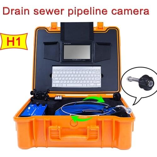 HD 1080p Drain Sewer Pipeline Camera Type Function Endoscope H1 Pipe Inspection System with ABS Box Meter Counter Remote Control