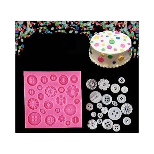 HOT Selling Button Cake Mold Silicone Baking Tools Kitchen Accessories Decorations For Cakes Fondant Mould K175