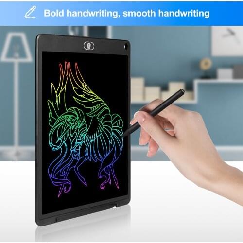 J-boxing Message Board, LCD Writing Tablet, 12 Inch Large Screen Writing Pad for Business, Home Message Board Drawing Pad Black