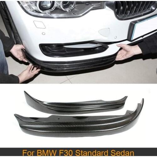 Car Front Bumper Lip Splitter for BMW F30 Standard Sedan 4 Door 2012 - 2015 Non M Sport 320i 328i 335i 3 Series Carbon Fiber