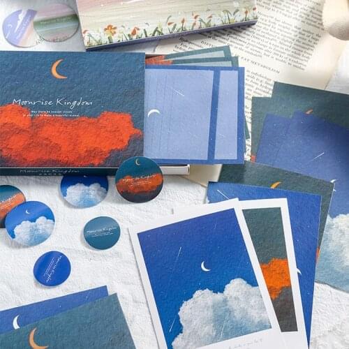 Moonrise Kingdom Series Material pack Postcard Sticker Journal Planner Scrapbooking Decorative DIY Craft Photo Albums